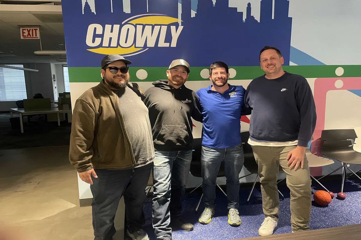 Chowly team meeting in the office