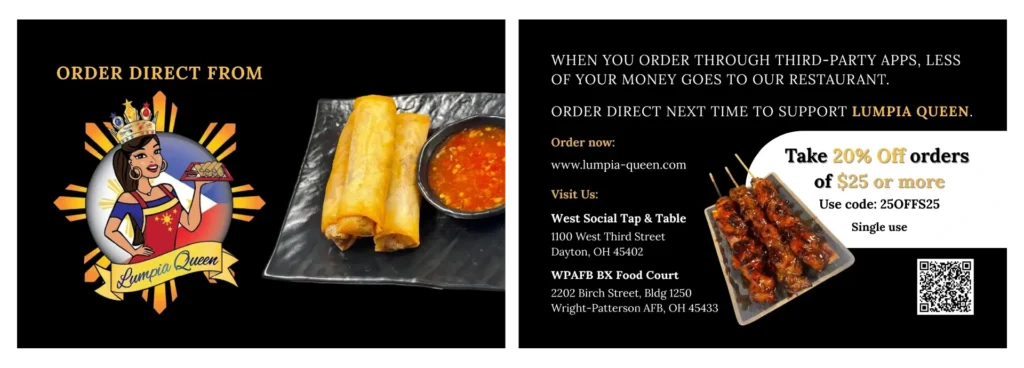 Bag Drop Cards - LP - Lumpia Queen