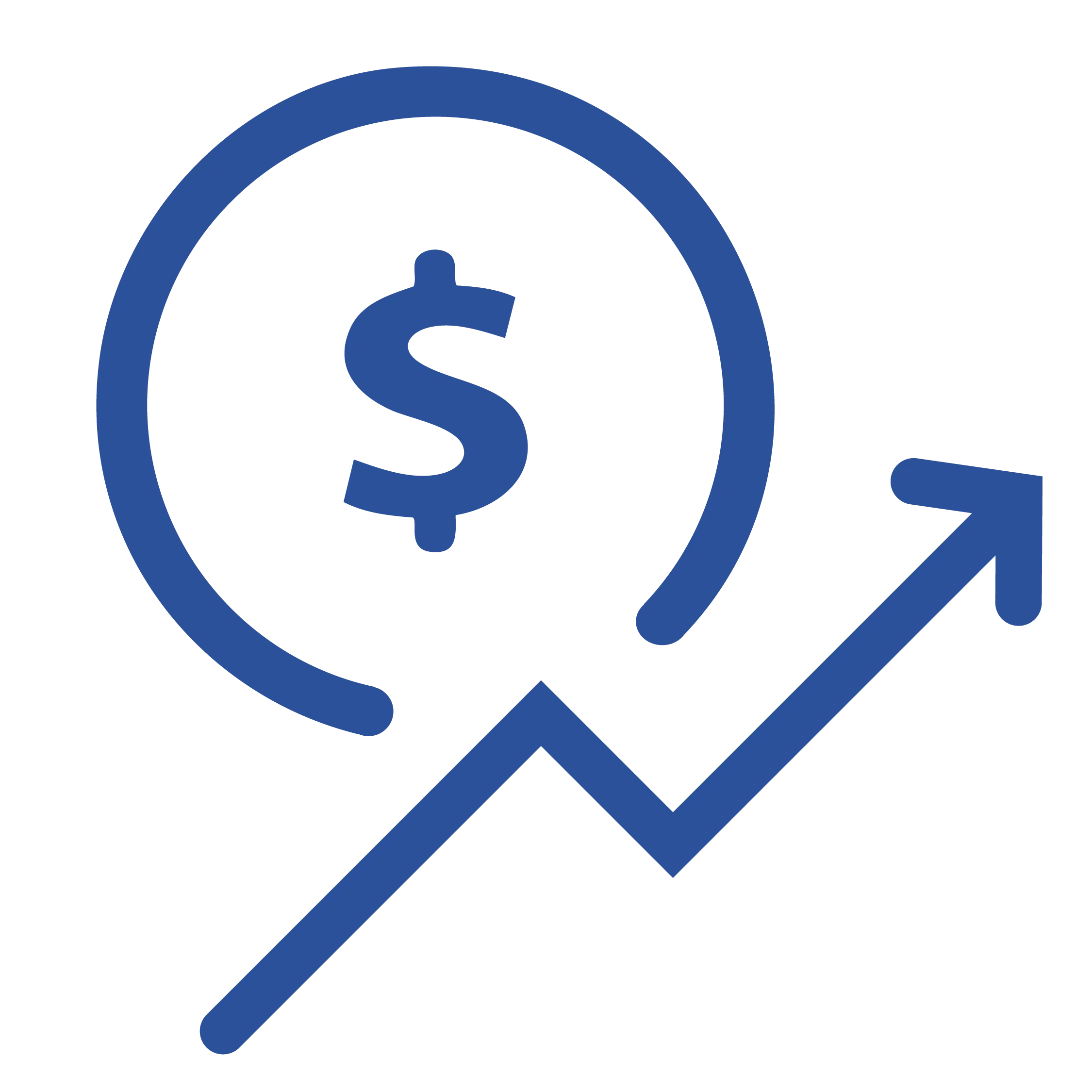 boost profitability blue icon