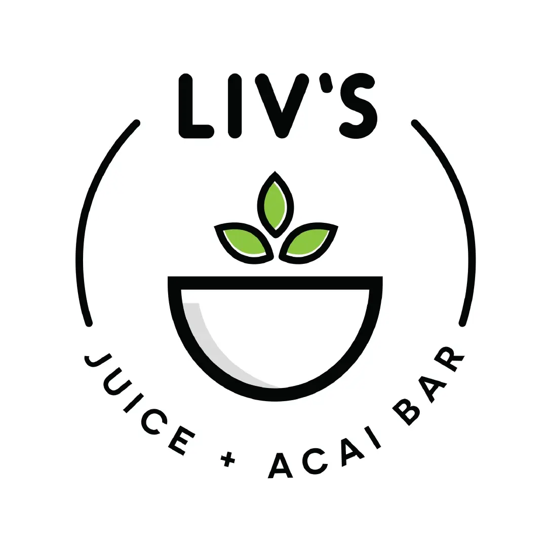 Liv's Juice + Acai Bar Logo circle