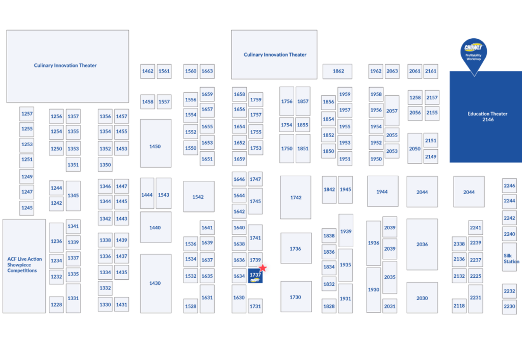 New York Restaurant Show Map Image - white background